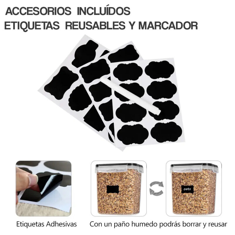 Set de 7 Contenedores Herméticos Plástico