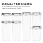 Set de 7 Contenedores Herméticos Plástico - Imagen 3