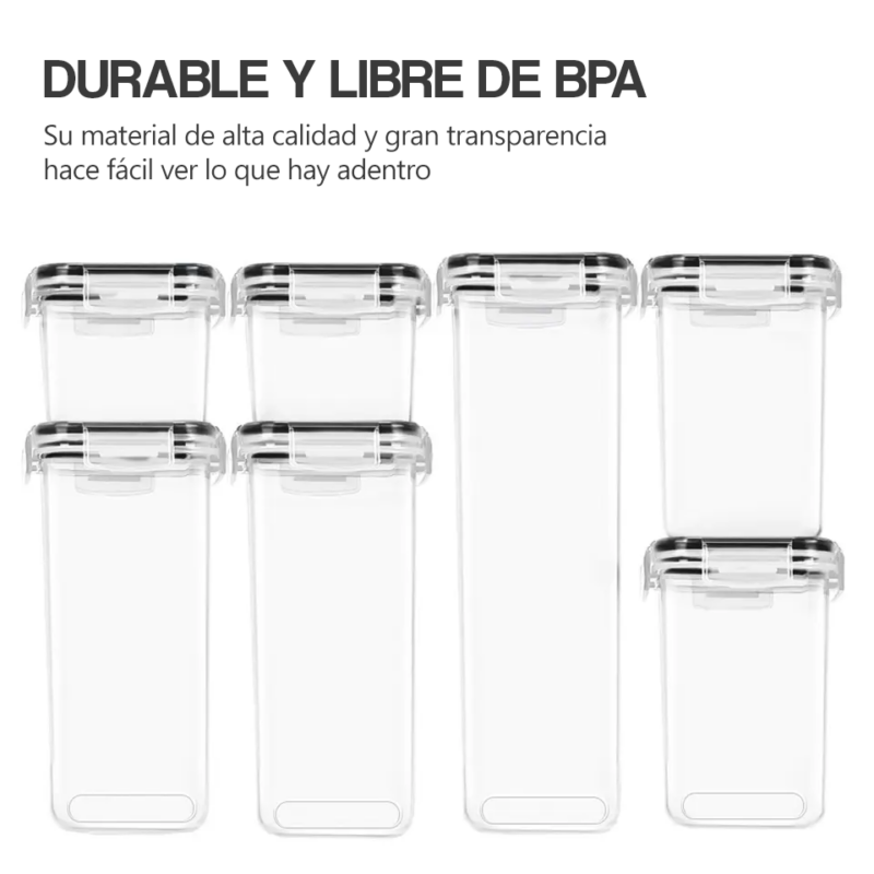 Set de 7 Contenedores Herméticos Plástico