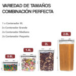 Set de 7 Contenedores Herméticos Plástico - Imagen 4