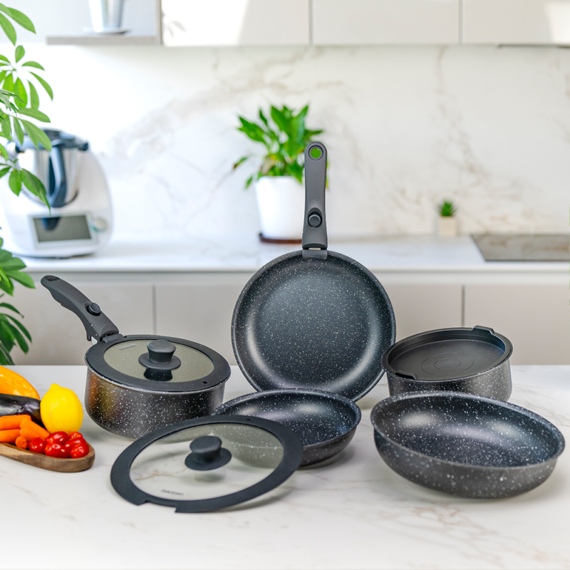Batería de Cocina con Mango Removible 11 piezas