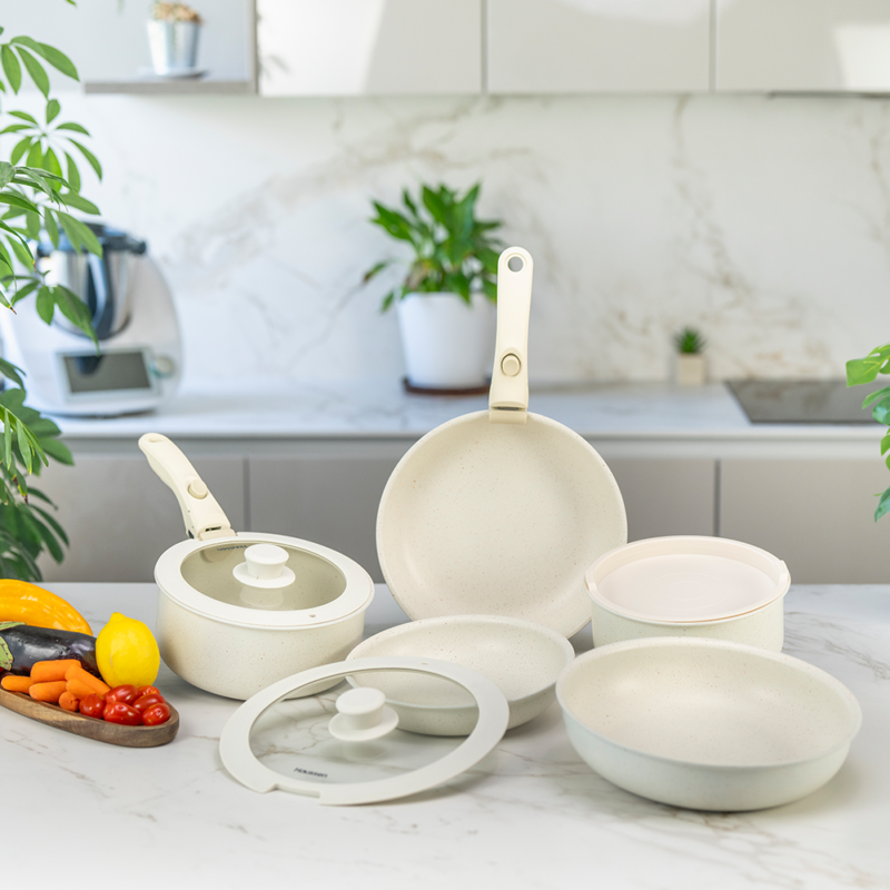 Batería de Cocina con Mango Removible 11 piezas