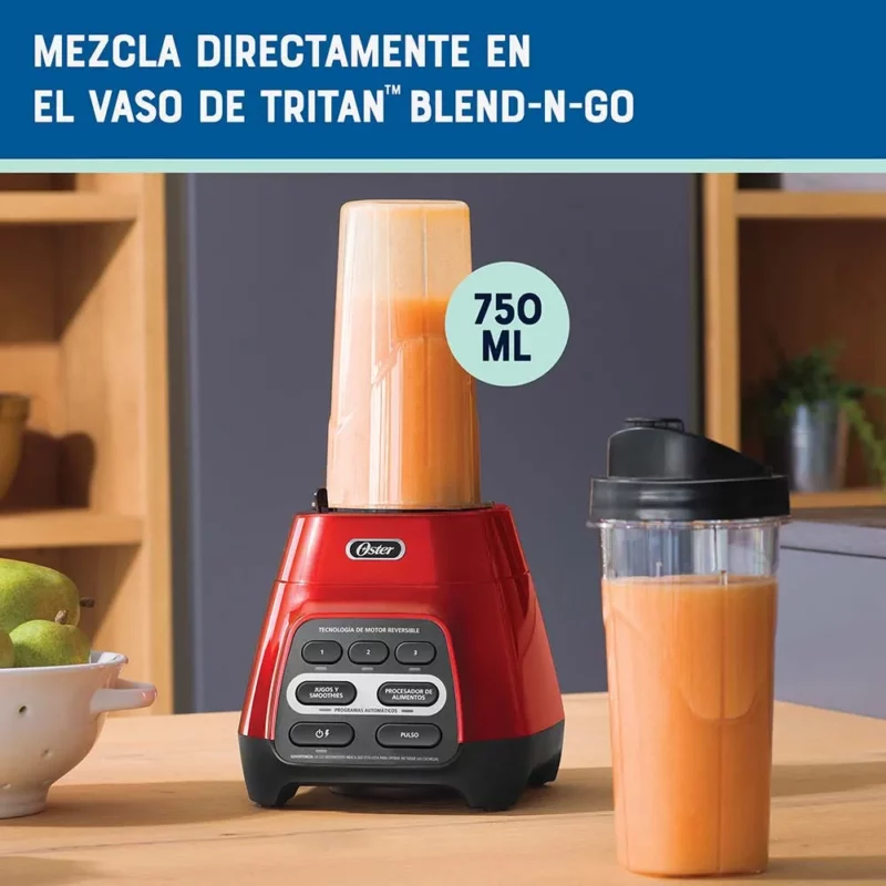Licuadora Oster Automática Reversible y Vaso Blend&Go