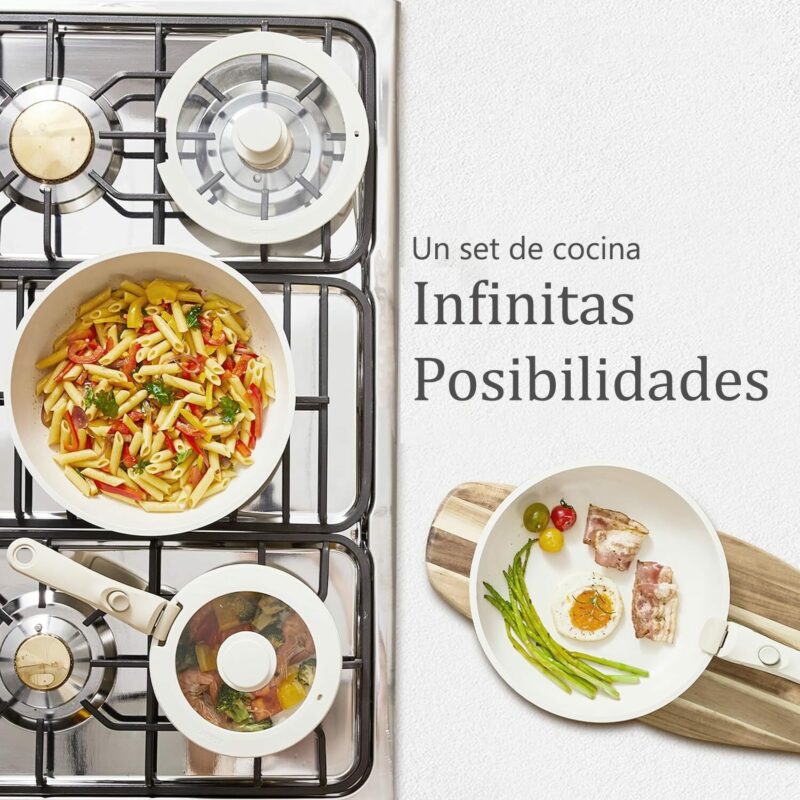 Batería de Cocina con Mango Removible 11 piezas
