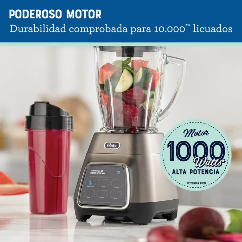 Licuadora Oster Touch Reversible con vaso Blend&Go