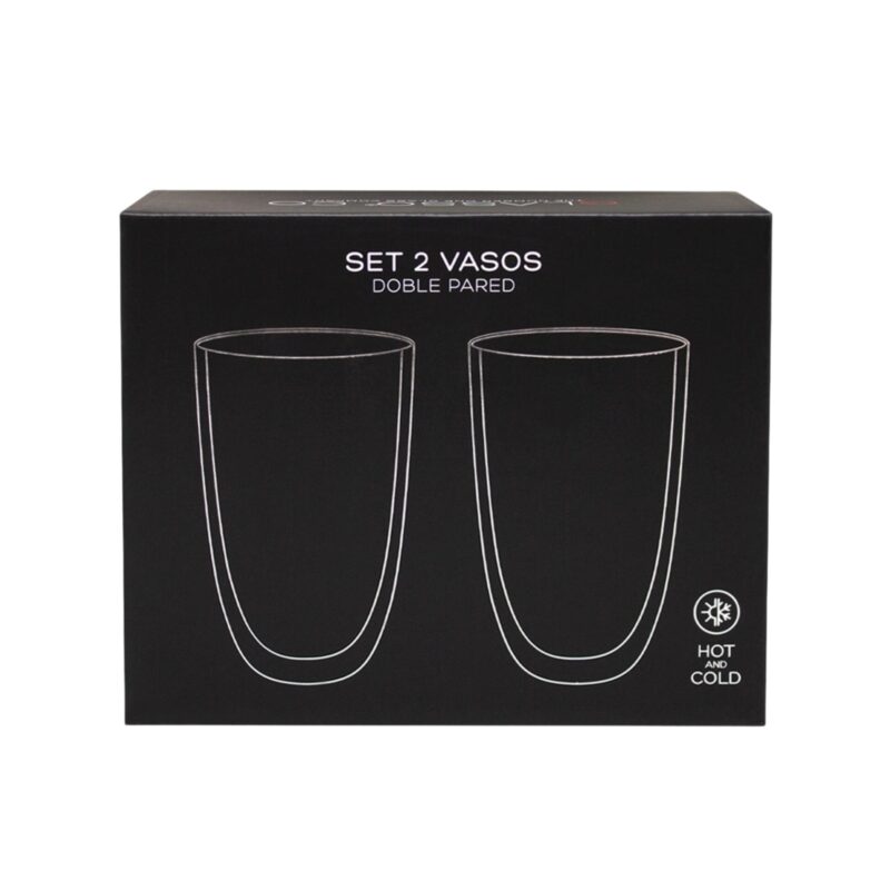 Set 2 Vasos Latte Doble Pared