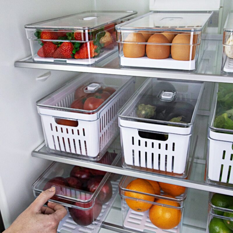 Organizador de Refrigerador con Cesta Clear Fresh OU