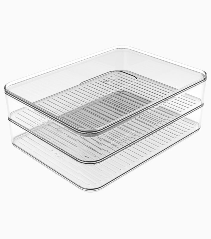 Contenedor Jamón/Queso Doble Clear OU