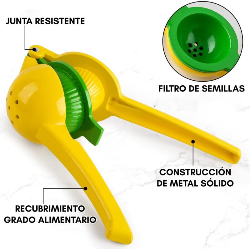 Exprimidor Manual de Metal 2-en-1